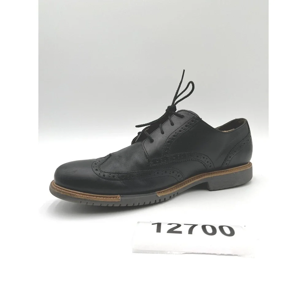 Cole Haan Wingtip Oxford Mens 9.5 Black Excellent Leather Brogue Dress Shoes